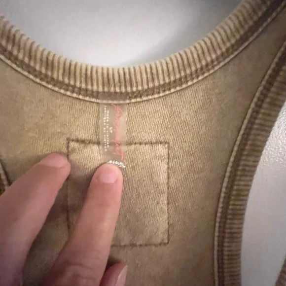 Free People movement Beige Timko Jumpsuit, small. Worn 1x, smoke, pet free home - Picture 4 of 5